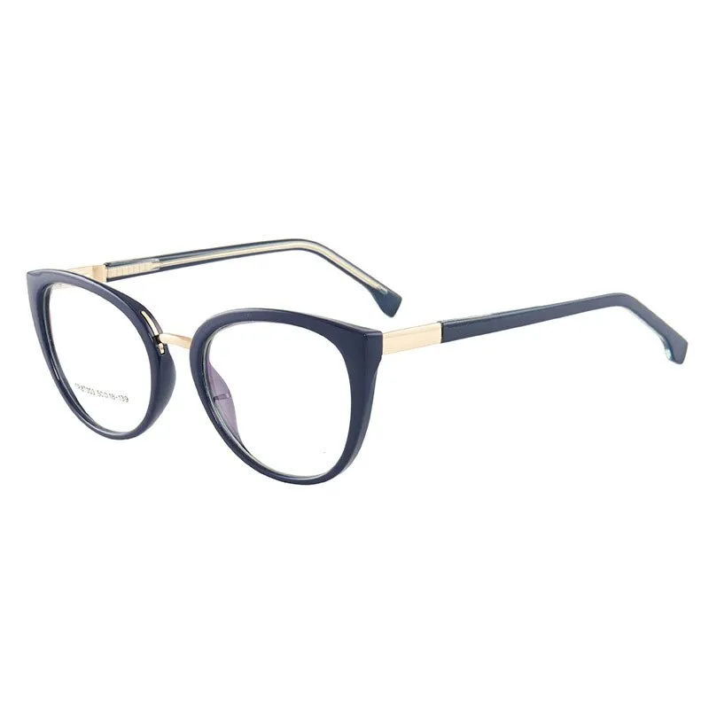 Hotony Women's Full Rim Round Cat Eye Acetate Eyeglasses 7003