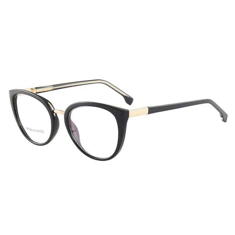 Hotony Women's Full Rim Round Cat Eye Acetate Eyeglasses 7003