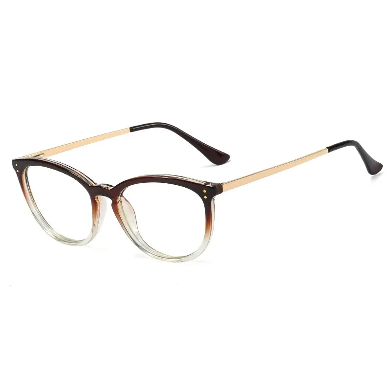 Hotony Women's Full Rim Square Cat Eye Acetate Alloy Eyeglasses 95649