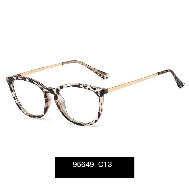 Hotony Women's Full Rim Square Cat Eye Acetate Alloy Eyeglasses 95649