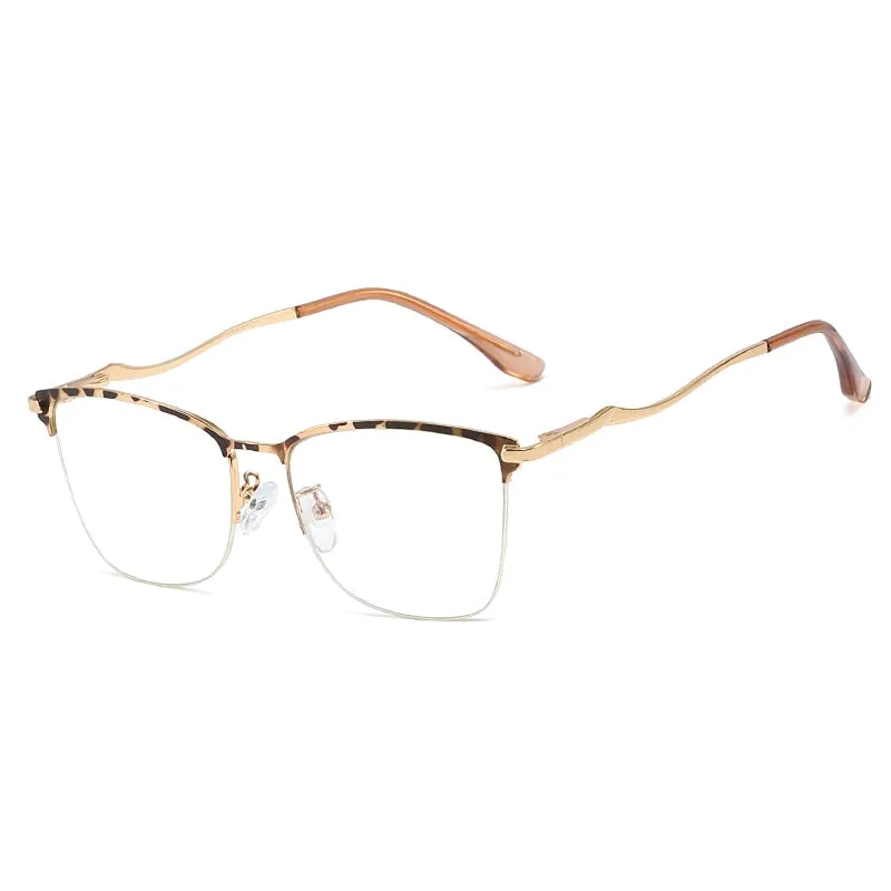 Hotony Women's Full Rim Square TR 90 Resin Alloy Frame Eyeglasses 95726