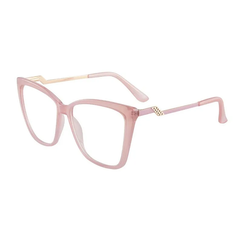 Hotony Women's Full Rim TR 90 Resin Square Cat Eye Frame Eyeglasses 7049