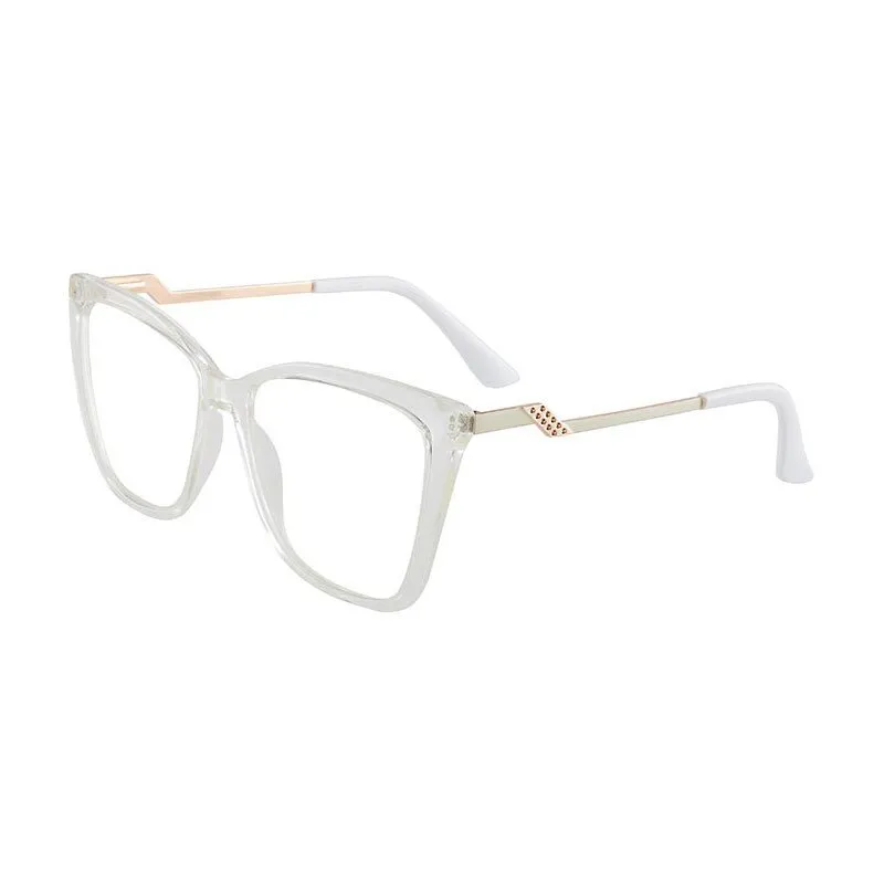 Hotony Women's Full Rim TR 90 Resin Square Cat Eye Frame Eyeglasses 7049