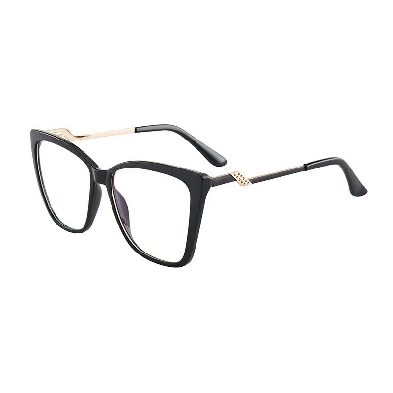 Hotony Women's Full Rim TR 90 Resin Square Cat Eye Frame Eyeglasses 7049