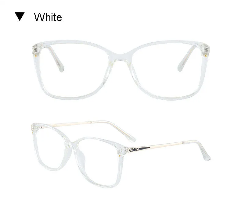 Hotony Women's Full Rim TR 90 Resin Square Frame Eyeglasses 7034