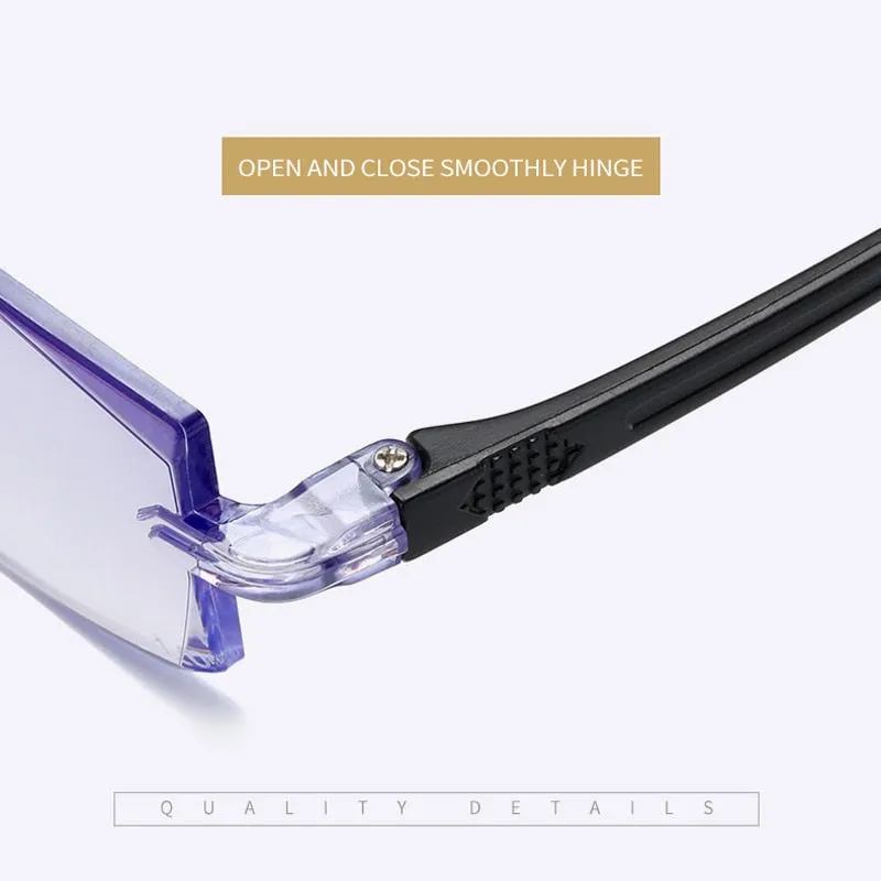 Iboode Women's Rimless Square Acetate Reading Glasses 5132