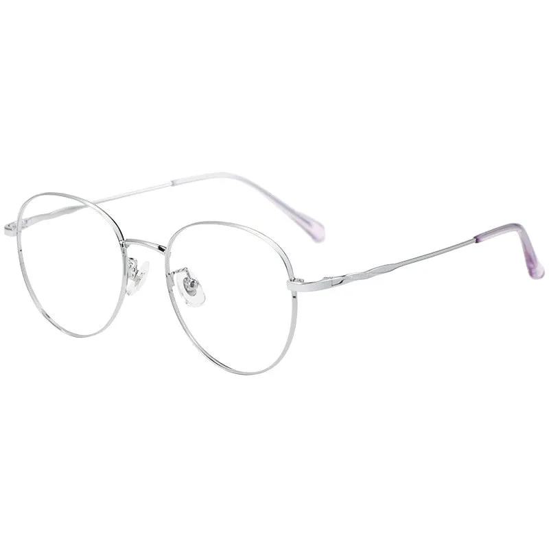 Kansept Women's Full Rim Round Titanium Alloy Eyeglasses 0253020