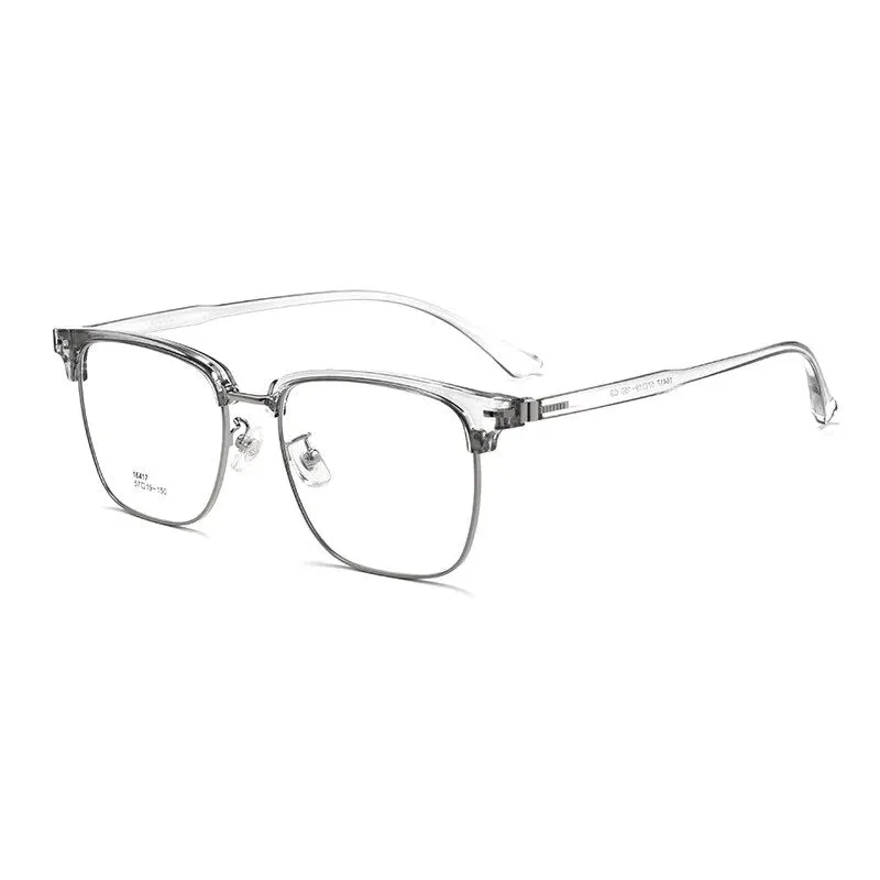 KatKani Men's Semi Rim Large Square Alloy Eyeglasses 16417h