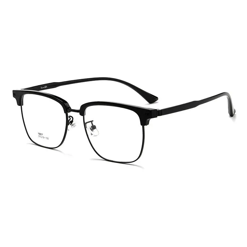 KatKani Men's Semi Rim Large Square Alloy Eyeglasses 16417h