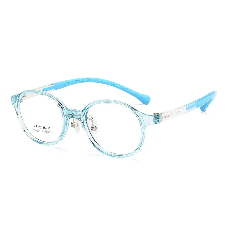 KatKani Unisex Children's Full Rim Round Silicone Eyeglasses 85011