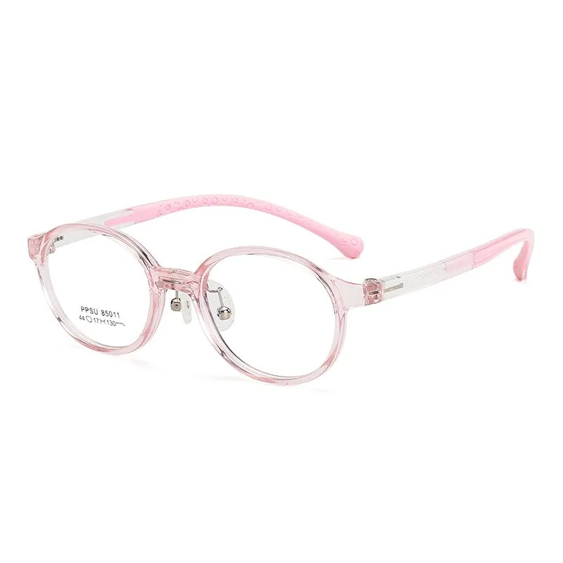 KatKani Unisex Children's Full Rim Round Silicone Eyeglasses 85011