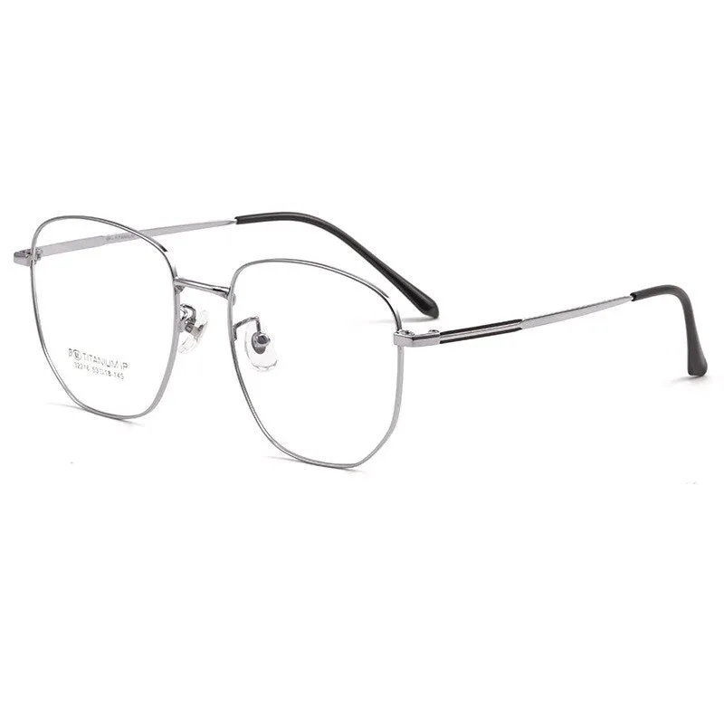 KatKani Unisex Full Rim Polygonal β Titanium Alloy Frame Eyeglasses 32216