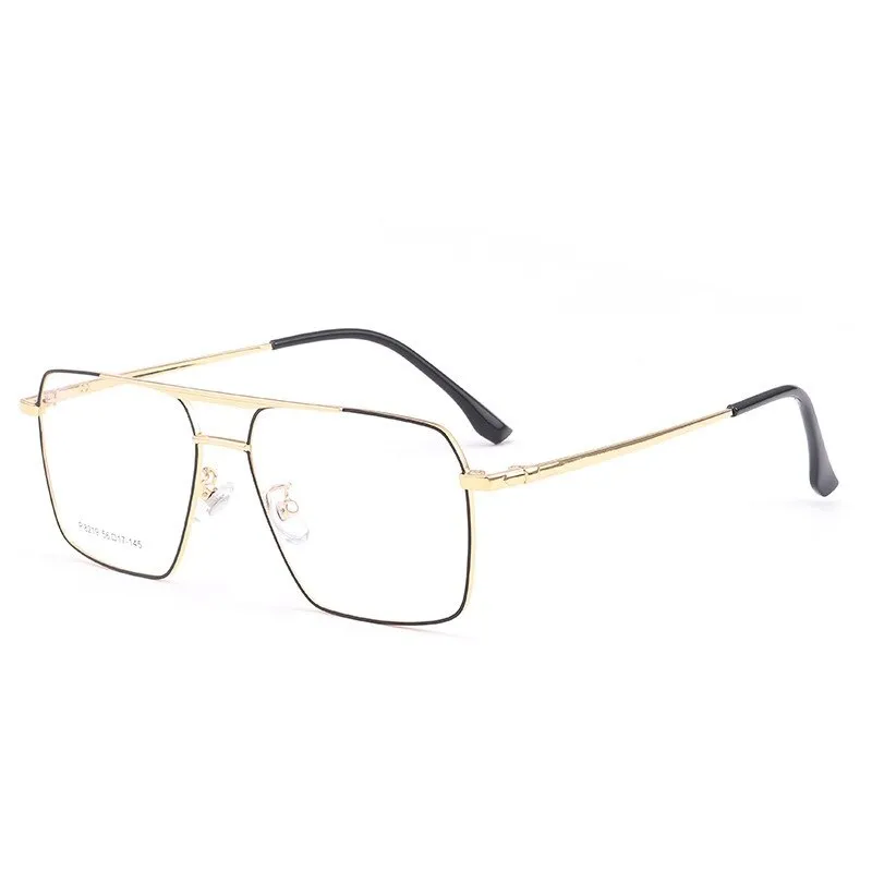 KatKani Unisex Full Rim Square Alloy Double Bridge Eyeglasses 8219