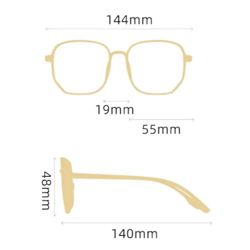 KatKani Unisex Full Rim Square TR 90 Acrylic Frame Anti Blue Light Eyeglasses T2055