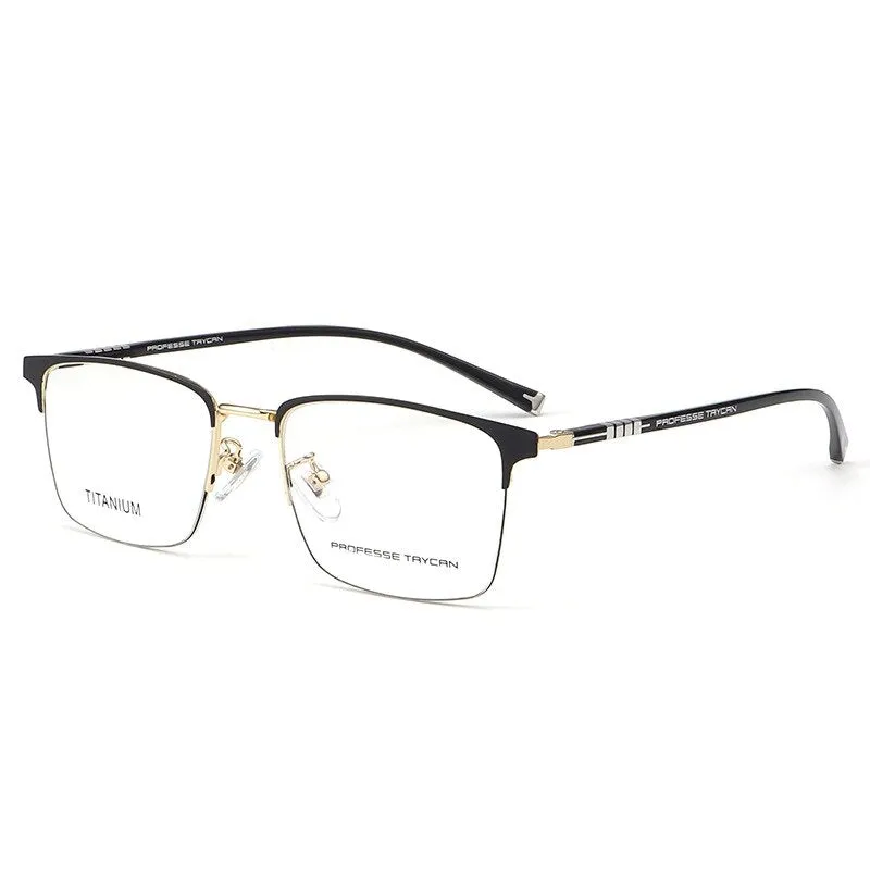 KatKani Unisex Full Rim Square Tr 90 Titanium Eyeglasses 7051