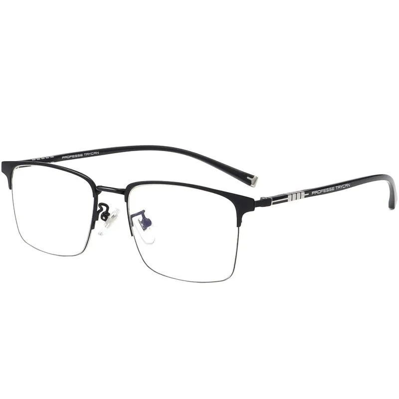 KatKani Unisex Full Rim Square Tr 90 Titanium Eyeglasses 7051