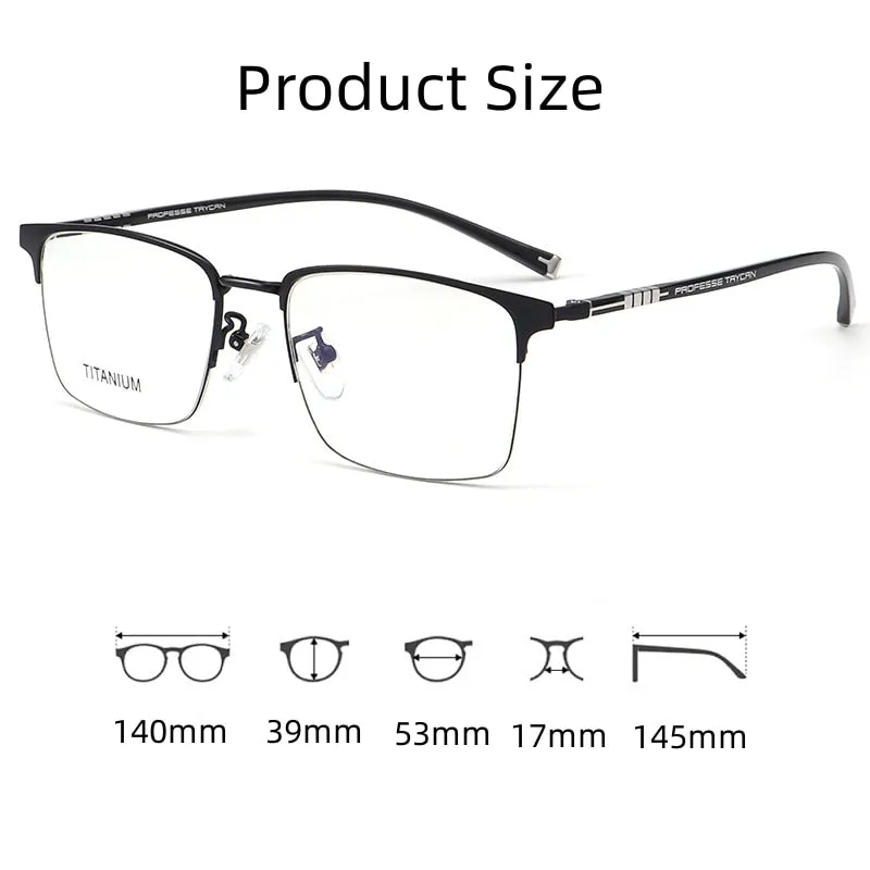 KatKani Unisex Full Rim Square Tr 90 Titanium Eyeglasses 7051