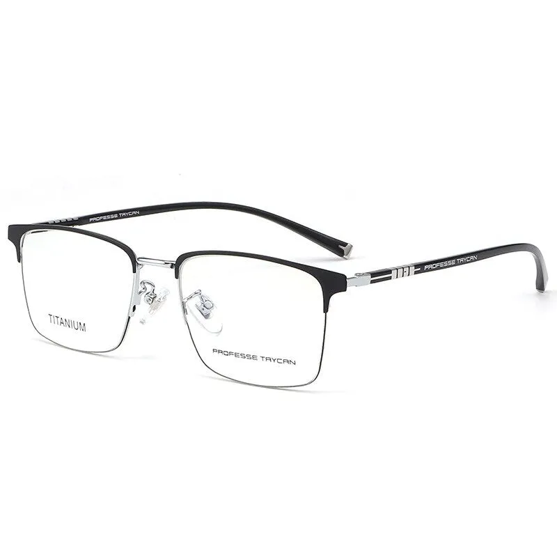 KatKani Unisex Full Rim Square Tr 90 Titanium Eyeglasses 7051