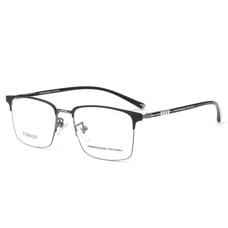 KatKani Unisex Full Rim Square Tr 90 Titanium Eyeglasses 7051