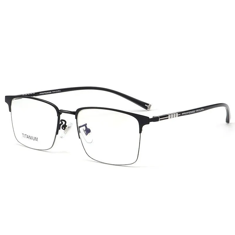 KatKani Unisex Full Rim Square Tr 90 Titanium Eyeglasses 7051