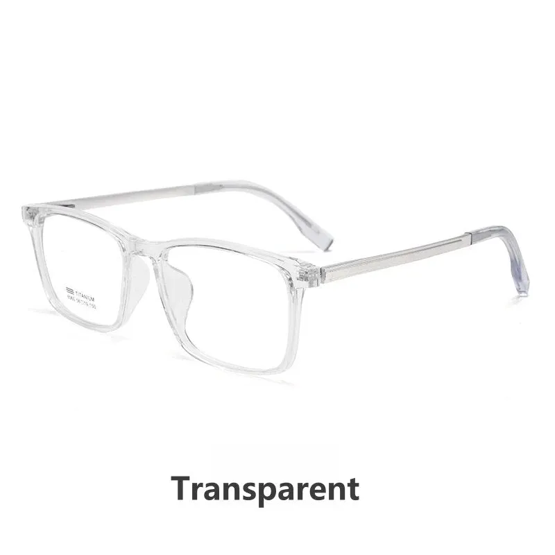 KatKani Unisex Full Rim Square Tr 90 Titanium Eyeglasses L6060m