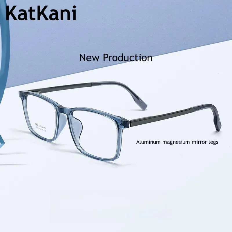 KatKani Unisex Full Rim Square Tr 90 Titanium Eyeglasses L6060m