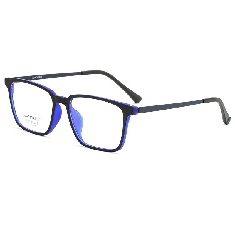 KatKani Unisex Full Rim Square Tr 90 Titanium Reading Glasses Anti Blue Light Black K9822