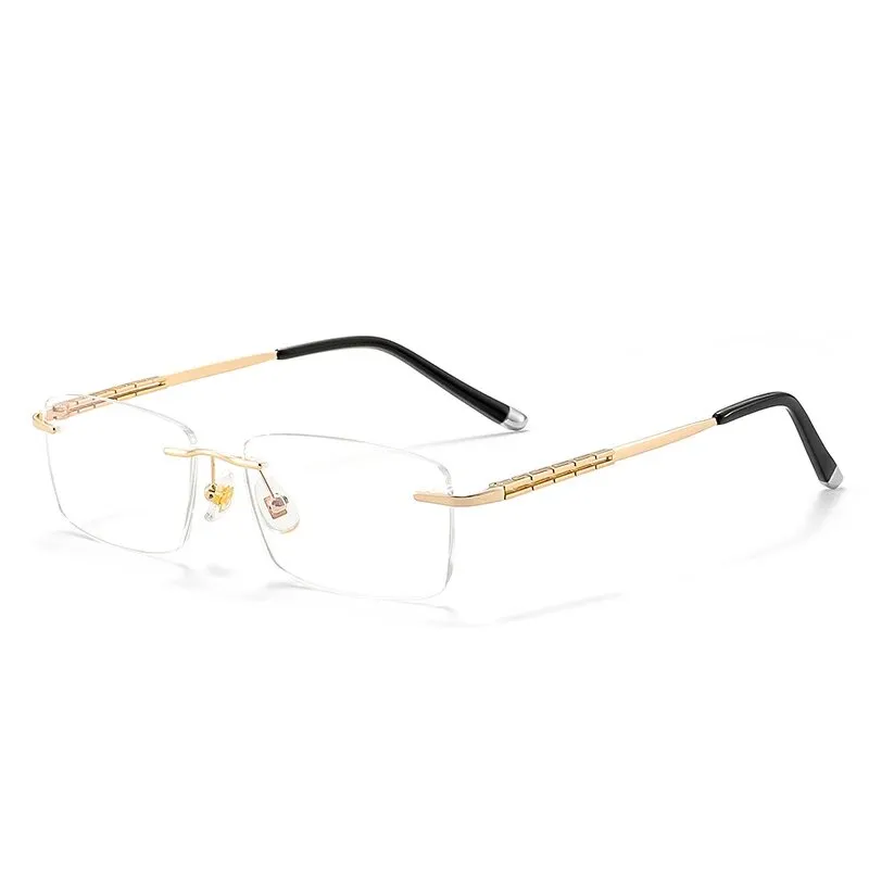 KatKani Unisex Rimless Square Titanium Eyeglasses 66070