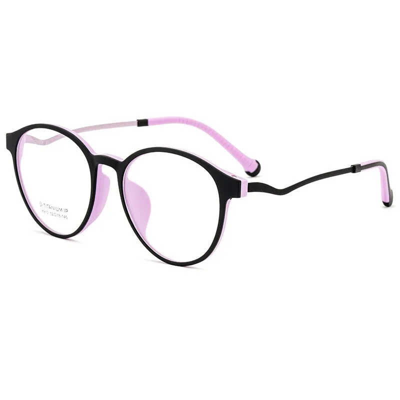 KatKani Unisex TR90 Resin β Titanium Round Frame Eyeglasses 8912zy