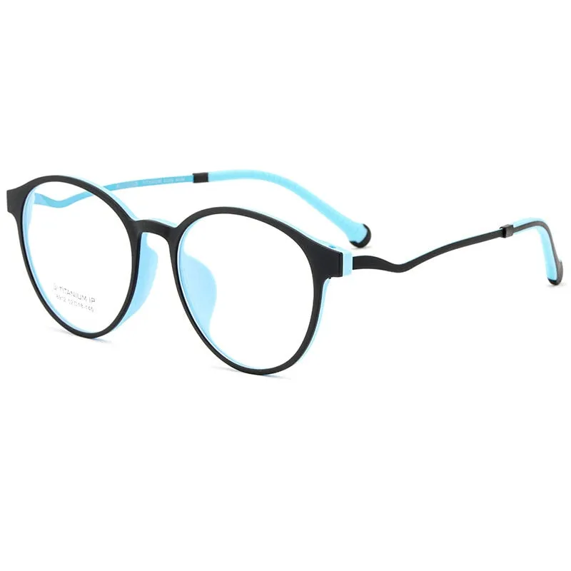 KatKani Unisex TR90 Resin β Titanium Round Frame Eyeglasses 8912zy