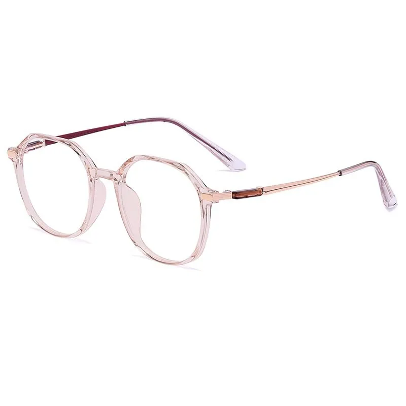 KatKani Women's Full Rim Polygonal TR 90 Resin Frame Eyeglasses Tr2053