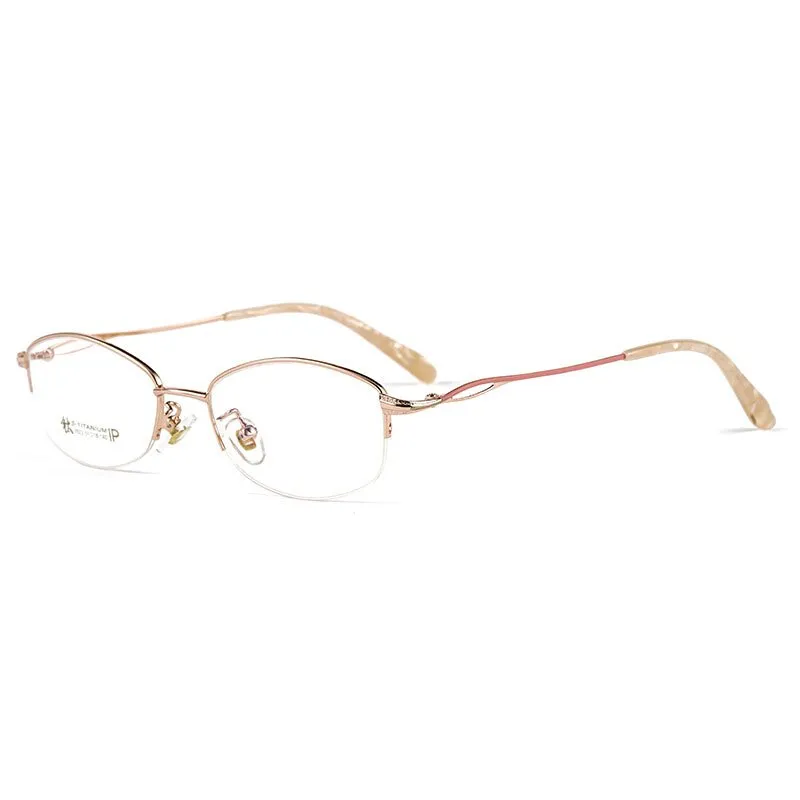 KatKani Women's Semi Rim Oval Rectangle Alloy Eyeglasses 3523x