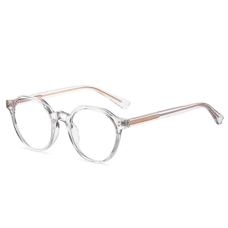 Kocolior Unisex Full Rim Flat Top Oval Acetate Hyperopic Reading Glasses 2084