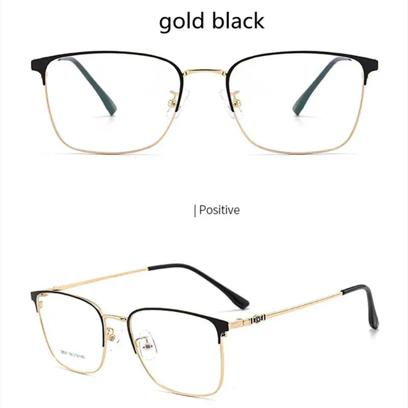 Kocolior Unisex Full Rim Large Square Alloy Hyperopic Reading Glasses 38001