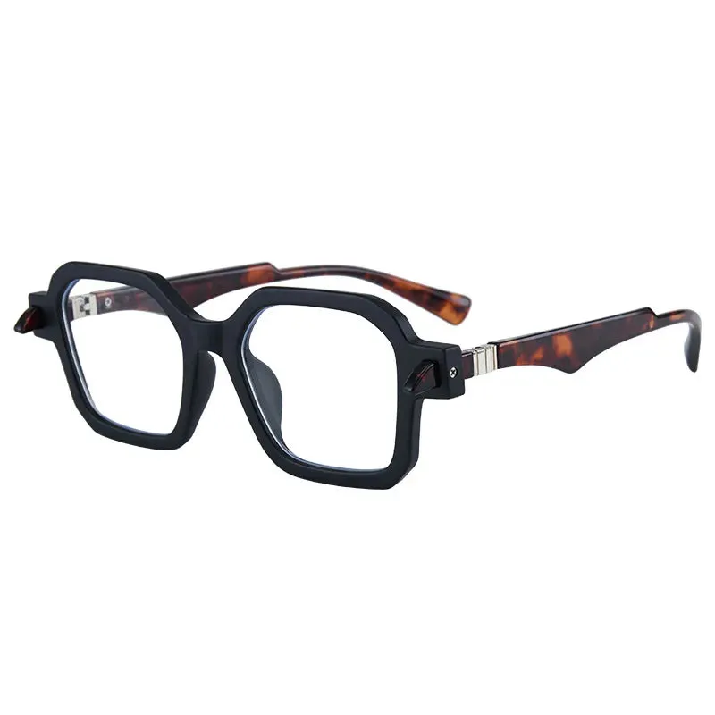 Kocolior Unisex Full Rim Oversized Square Acetate Hyperopic Reading Glasses 5571