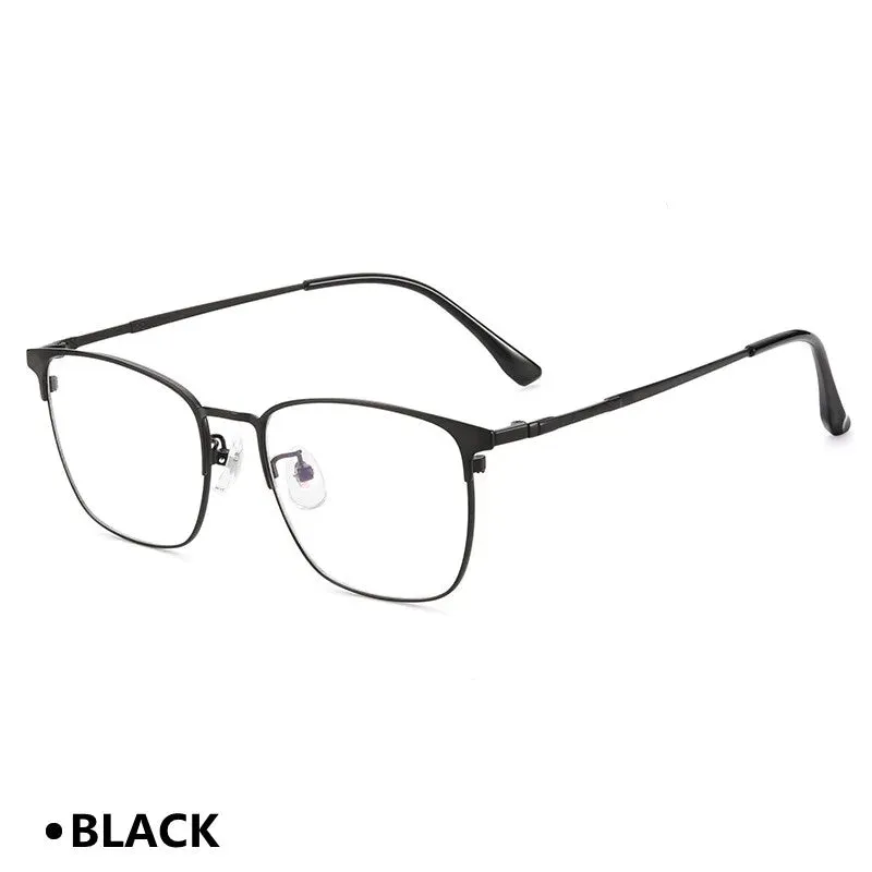 Kocolior Unisex Full Rim Square Acetate Alloy Hyperopic Reading Glasses 91872