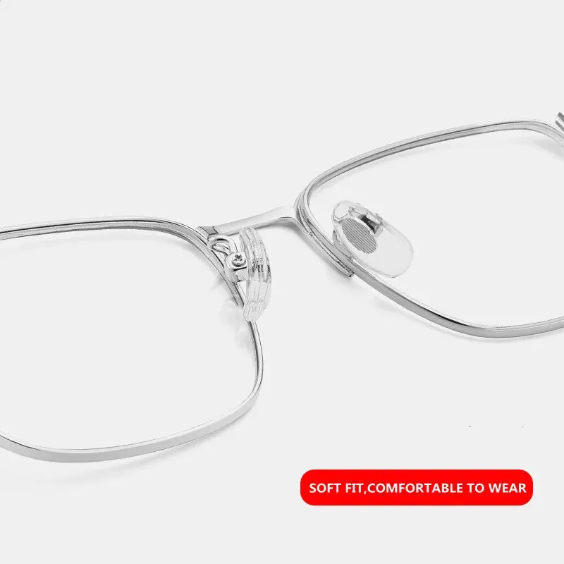 Kocolior Unisex Full Rim Square Acetate Alloy Hyperopic Reading Glasses 91872