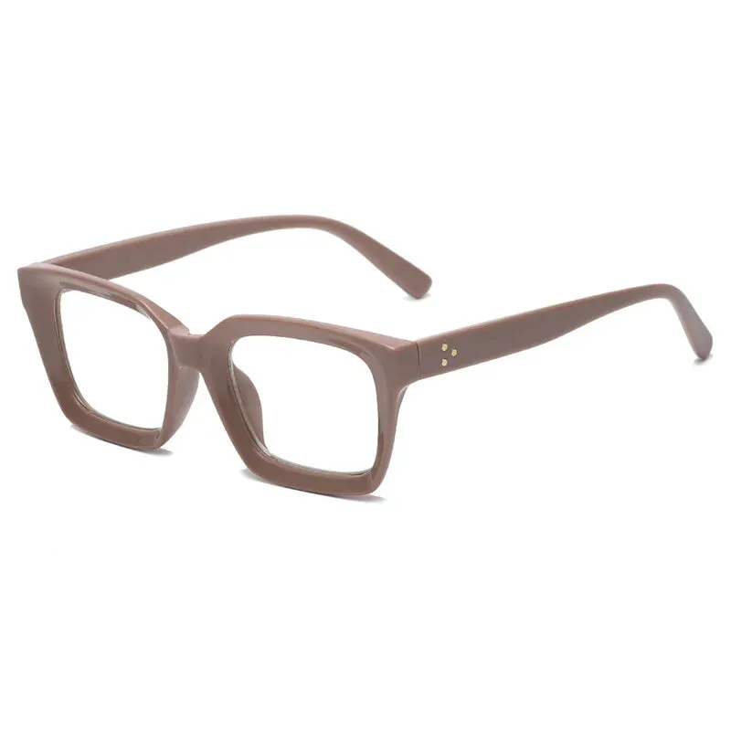 Kocolior Unisex Full Rim Square Acetate Hyperopic Reading Glasses 4913