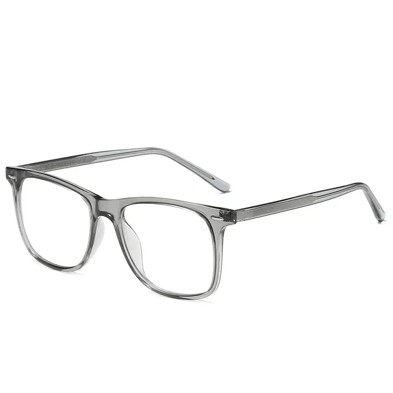 Kocolior Unisex Full Rim Square Tr 90 Acetate Hyperopic Reading Glasses 2024b