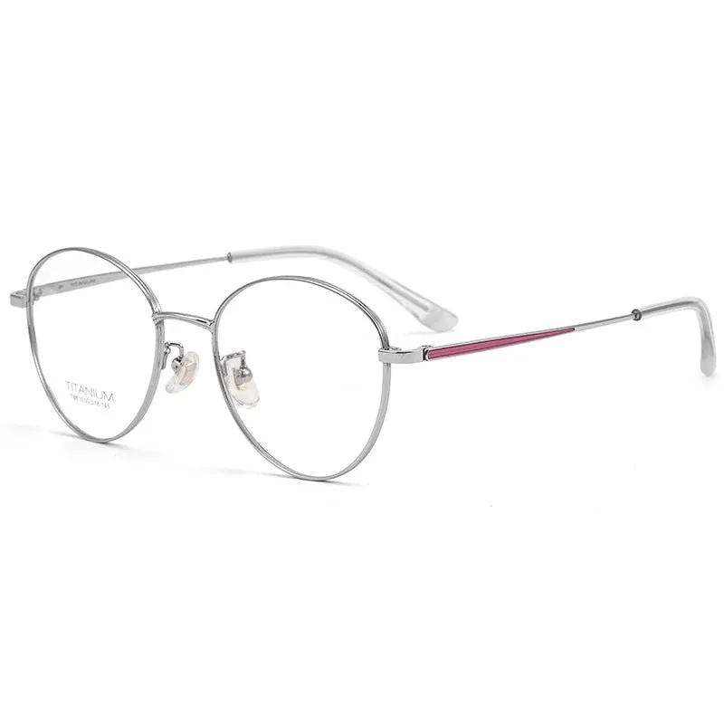 Kocolior Women's Full Rim Oval Titanium Eyeglasses 8810