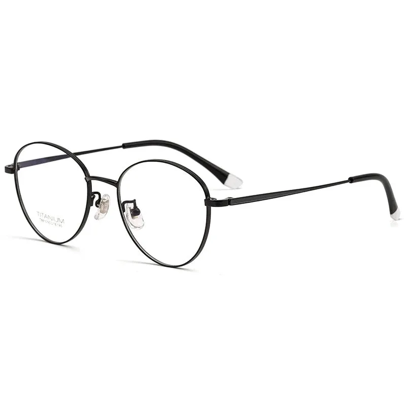 Kocolior Women's Full Rim Oval Titanium Eyeglasses 8810