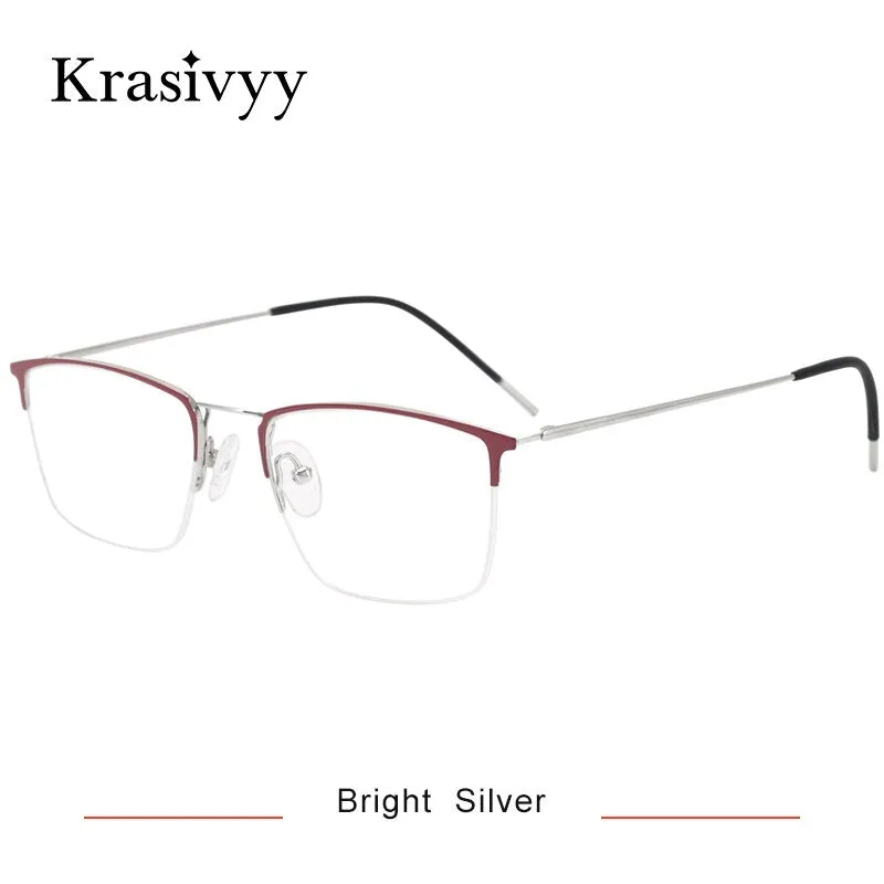 Krasivyy Men's Full Rim Square Titanium Eyeglasses Kr16080