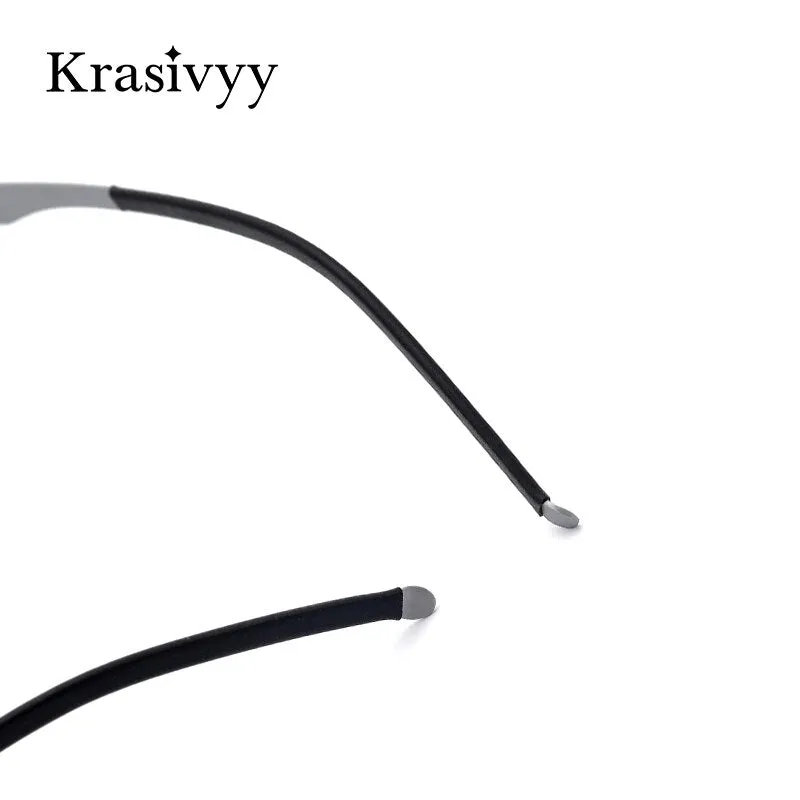 Krasivyy Men's Rimless Square Screwless Titanium Eyeglasses Kr5002