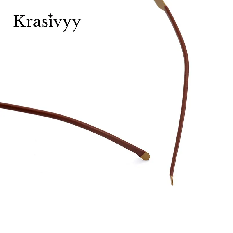 Krasivyy Men's Rimless Square Screwless Titanium  Eyeglasses Kr5017