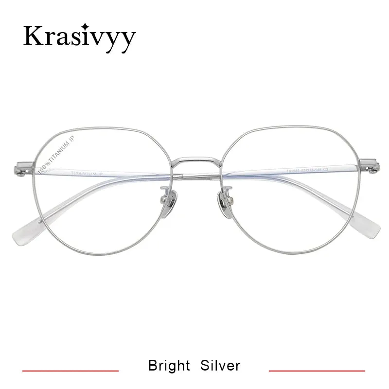 Krasivyy Womens Full Rim Round Titanium Eyeglasses Kr8188