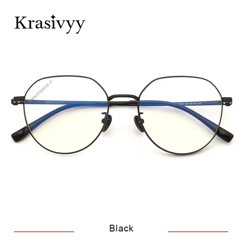 Krasivyy Womens Full Rim Round Titanium Eyeglasses Kr8188