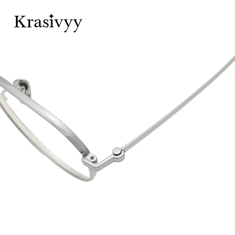 Krasivyy Womens Full Rim Round Titanium Eyeglasses Kr8188