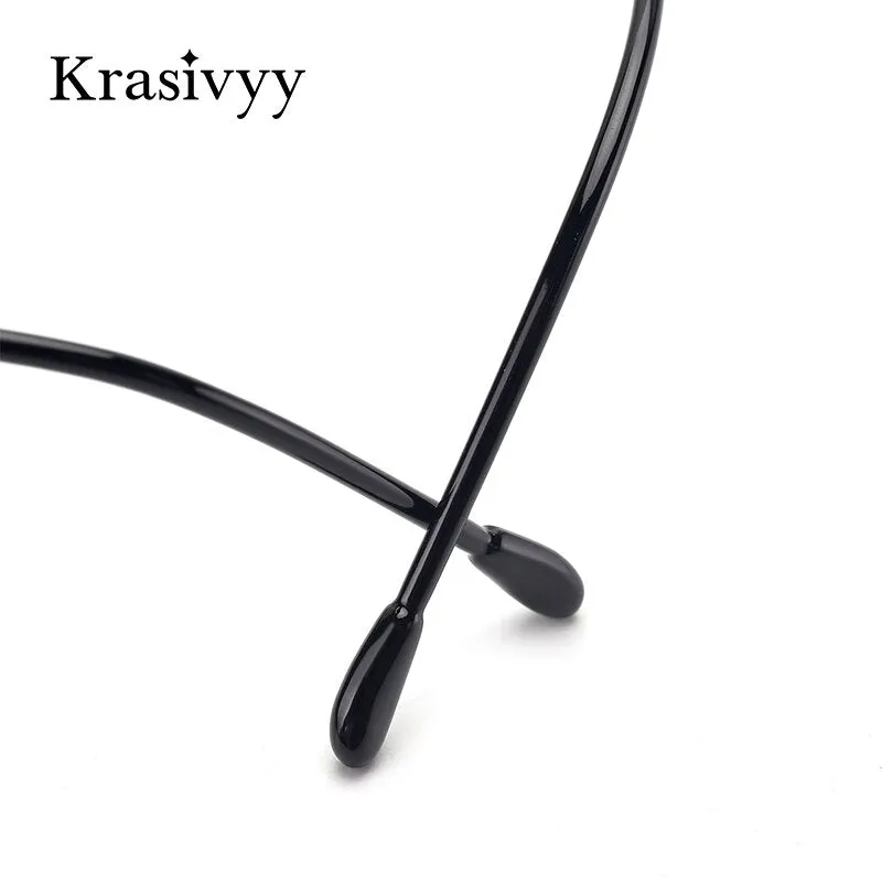 Krasivyy Women's Rimless Round Titanium Eyeglasses Kr619