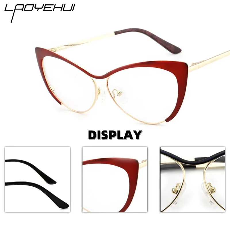 Laoyehui Women's Eyeglasses Cat Eye Reading Glasses 8077