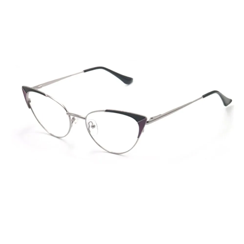 Laoyehui Women's Full Rim Cat Eye Alloy Hyperopic Reading Glasses 1994cc